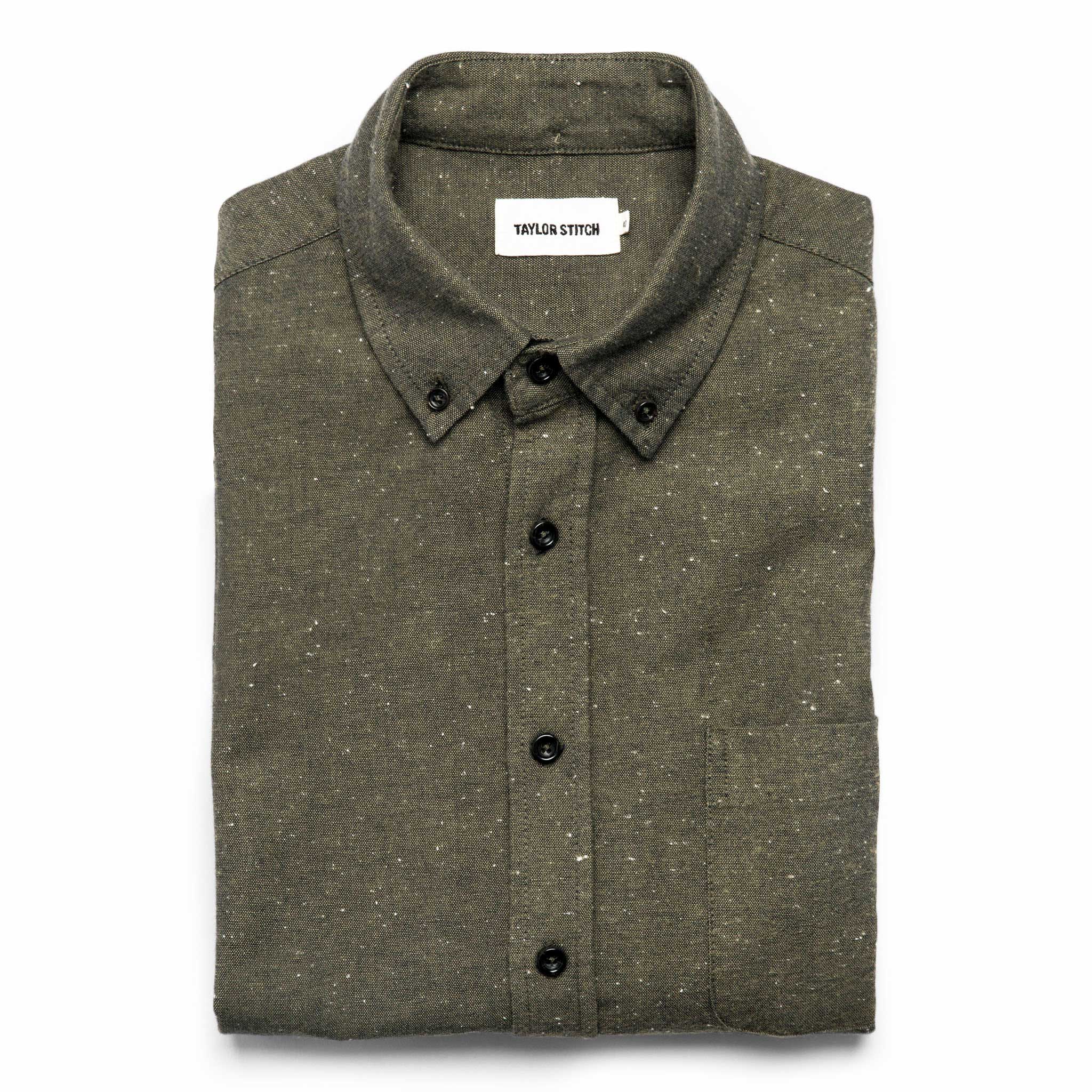 The Jack in Olive Slub Chambray: Featured Image, Wovens by Taylor Stitch