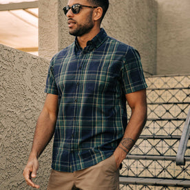 The Short Sleeve Jack in Green Madras - featured image