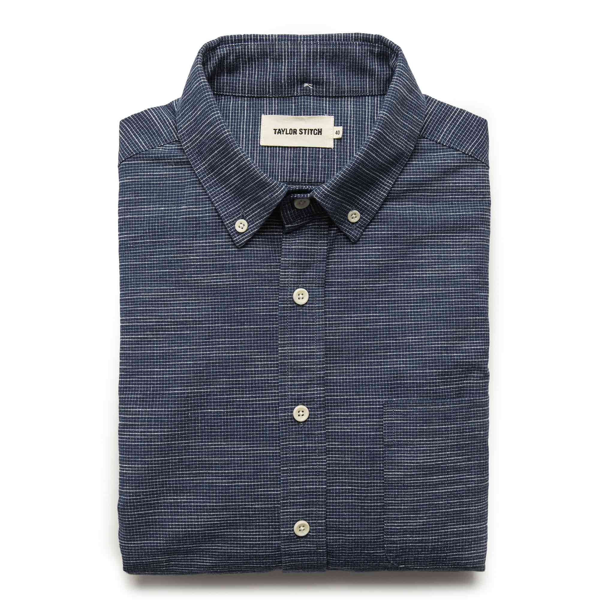 The Jack in Navy Slub Check: Featured Image, Wovens by Taylor Stitch