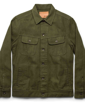 The Long Haul Jacket in Washed Olive Herringbone: Featured Image, Outerwear by Taylor Stitch