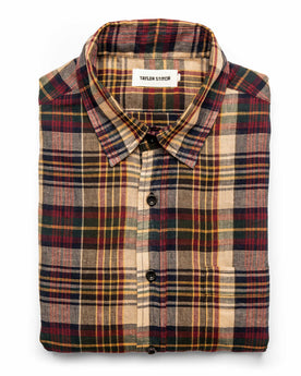 The California in Vintage Navy Madras: Featured Image, Wovens by Taylor Stitch