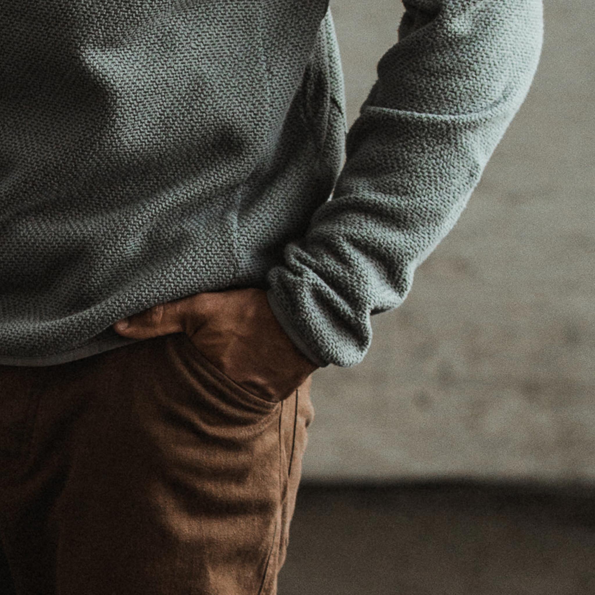 The Pack Pullover in Slate Grid Fleece: Alternate Image 4, Knits by Taylor Stitch