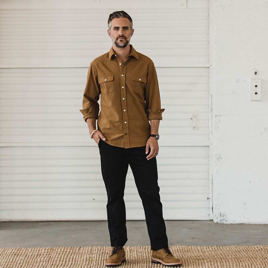 The Yosemite Shirt in British Khaki: Alternate Image 2, Wovens by Taylor Stitch