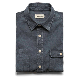 The Moto Utility Shirt in Indigo Pindot - featured image