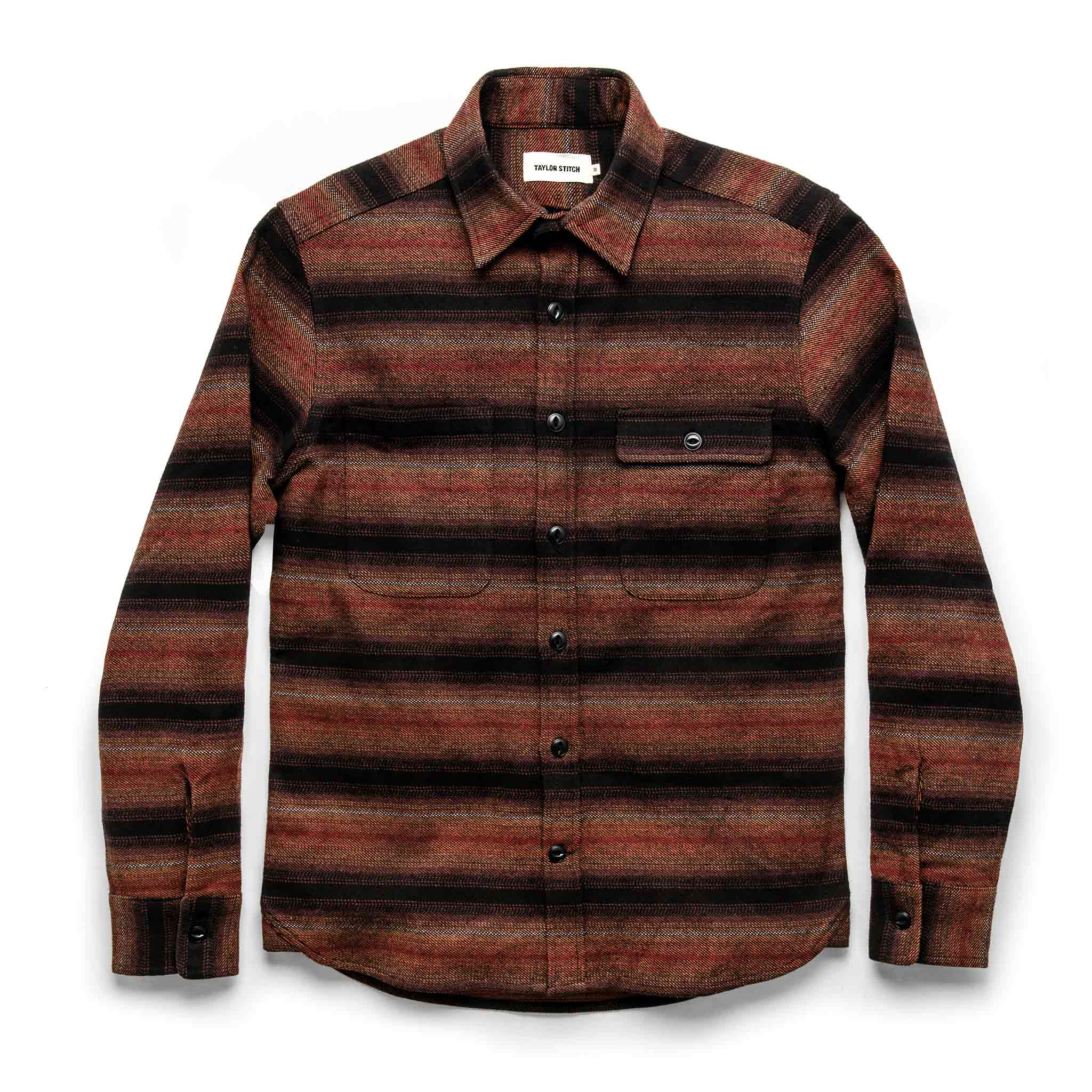 The Moto Utility Shirt in Sunset Stripe: Alternate Image 8, Wovens by Taylor Stitch