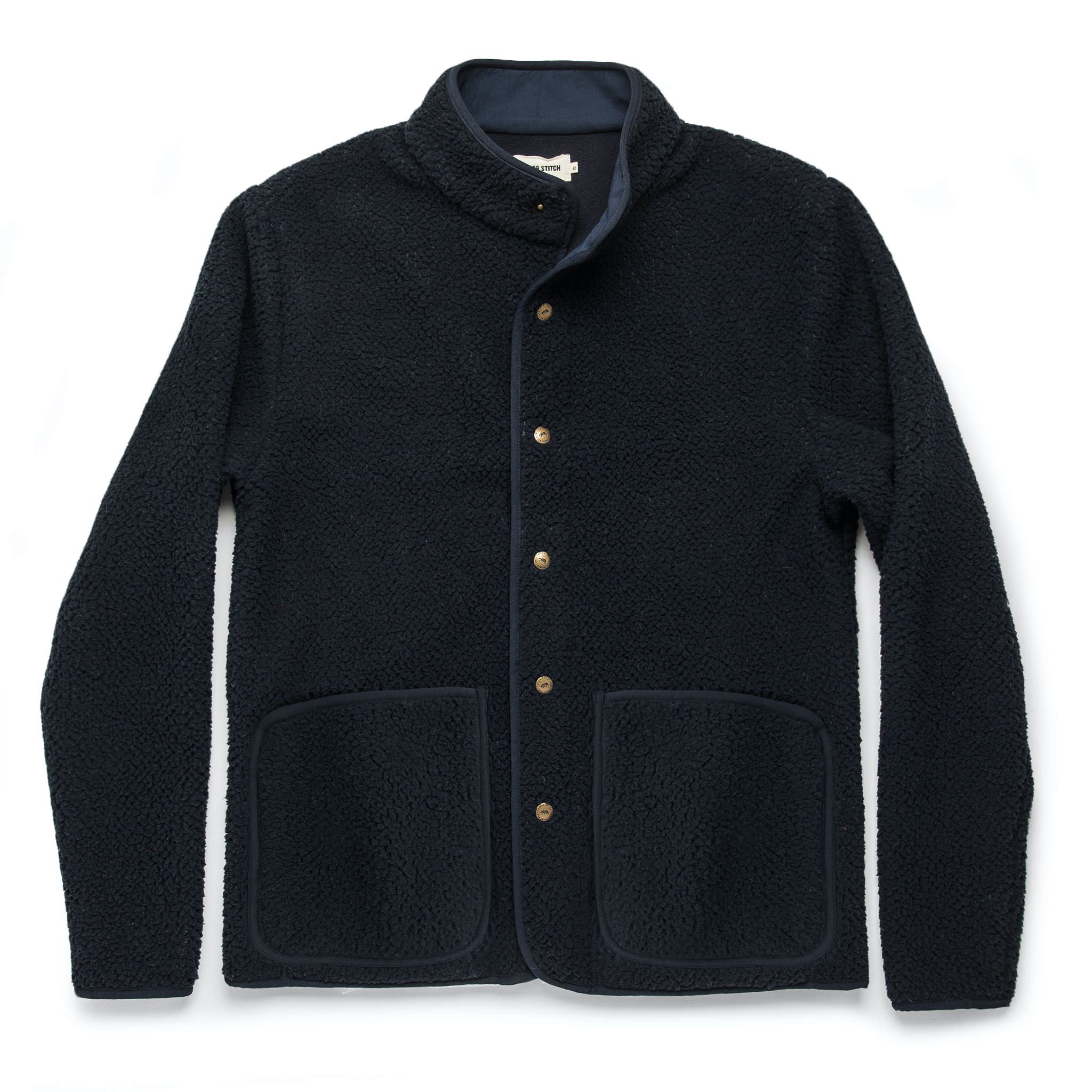 The Port Jacket in Navy Sherpa: Featured Image, Outerwear by Taylor Stitch