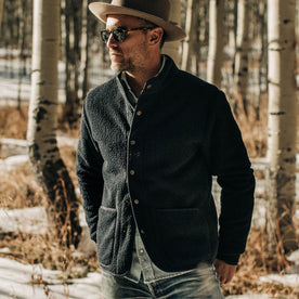 The Port Jacket in Navy Sherpa - featured image