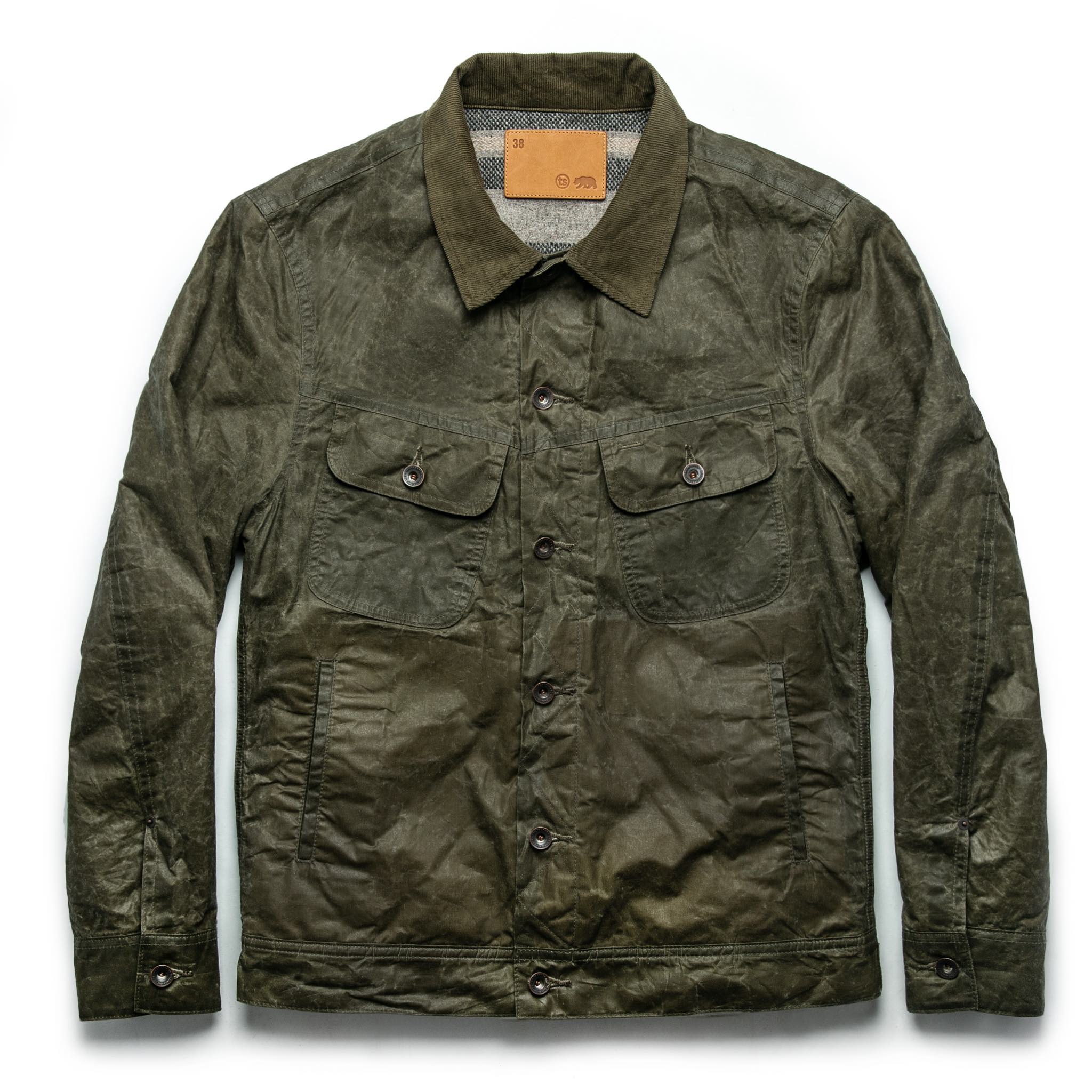 The Lined Long Haul Jacket in Olive Waxed Canvas: Featured Image, Outerwear by Taylor Stitch