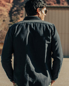 The Mechanic Shirt in Black Reverse Sateen: Alternate Image 4, Wovens by Taylor Stitch