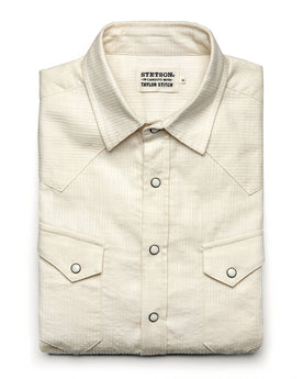 The Western Shirt in Natural Corded Denim: Featured Image, Wovens by Taylor Stitch