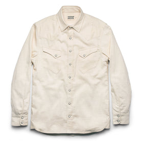 The Western Shirt in Natural Corded Denim: Alternate Image 9