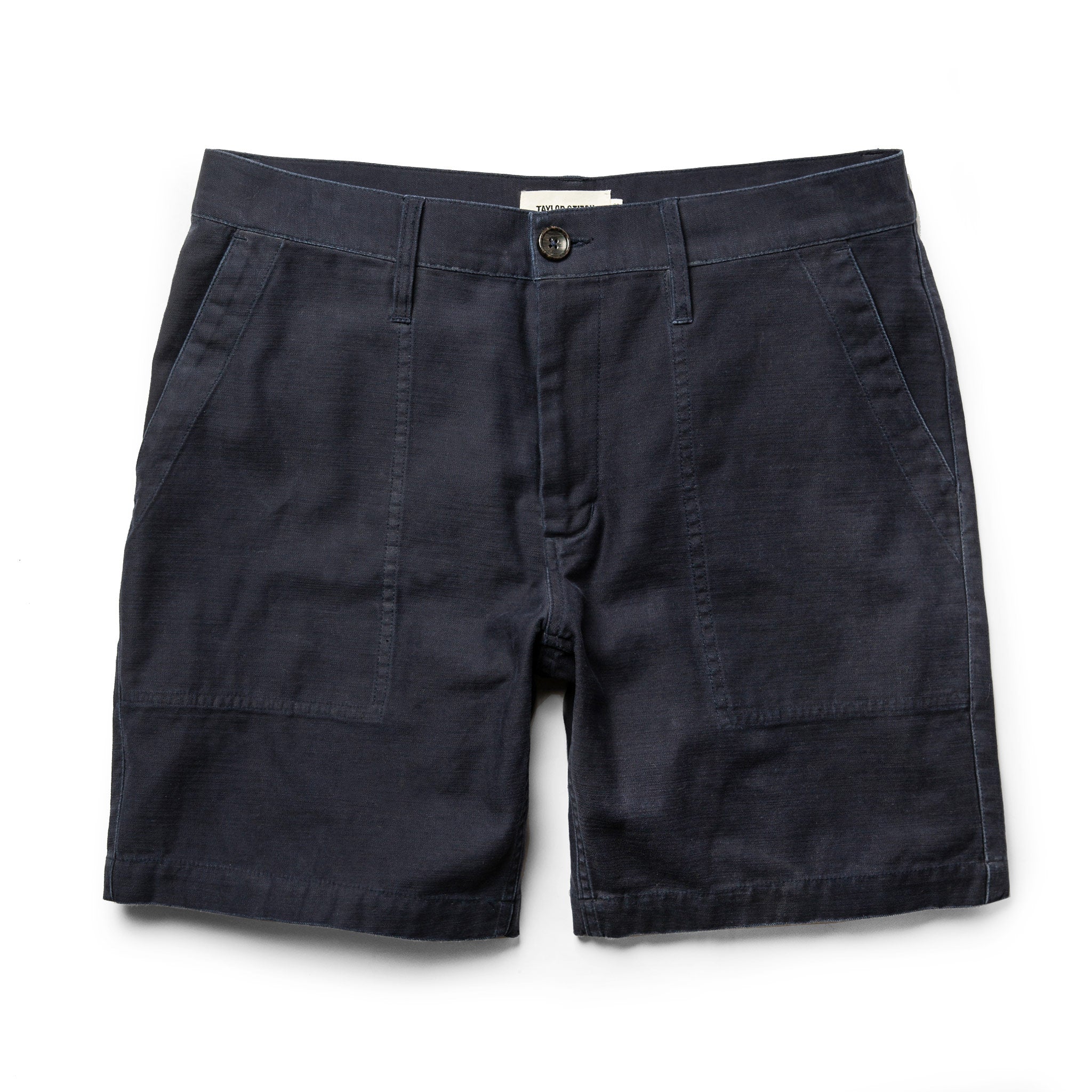 The Trail Short in Navy Slub Sateen: Featured Image, Shorts by Taylor Stitch