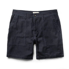 The Trail Short in Navy Slub Sateen: Featured Image