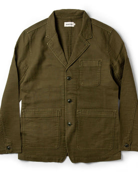 The Emerson Jacket in Olive Double Cloth: Featured Image, Outerwear by Taylor Stitch