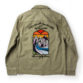 flatlay of The HBT Jacket by Psychic Stitch