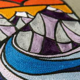 close up material shot of stitching