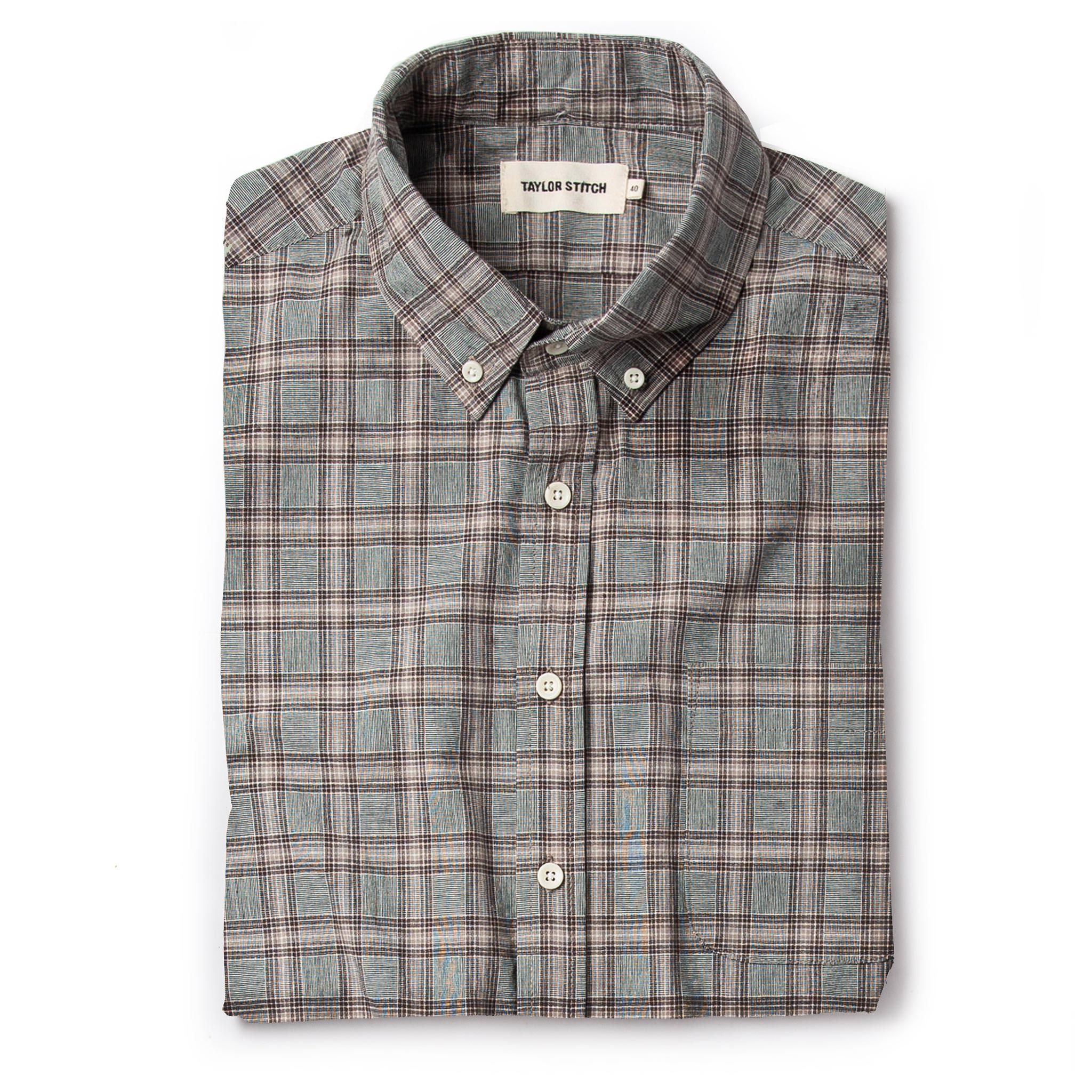 flatlay of The Jack in Pebble Plaid, Wovens by Taylor Stitch