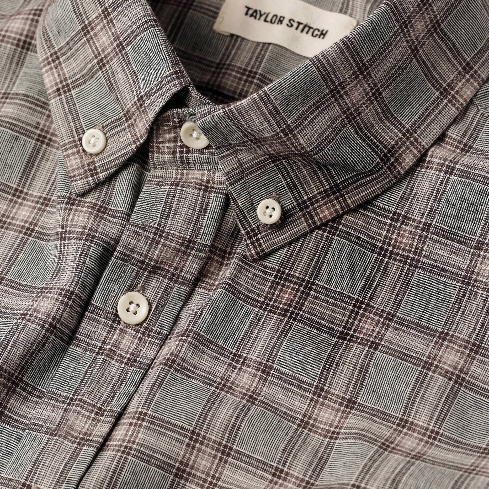 material shot of collar, Wovens by Taylor Stitch