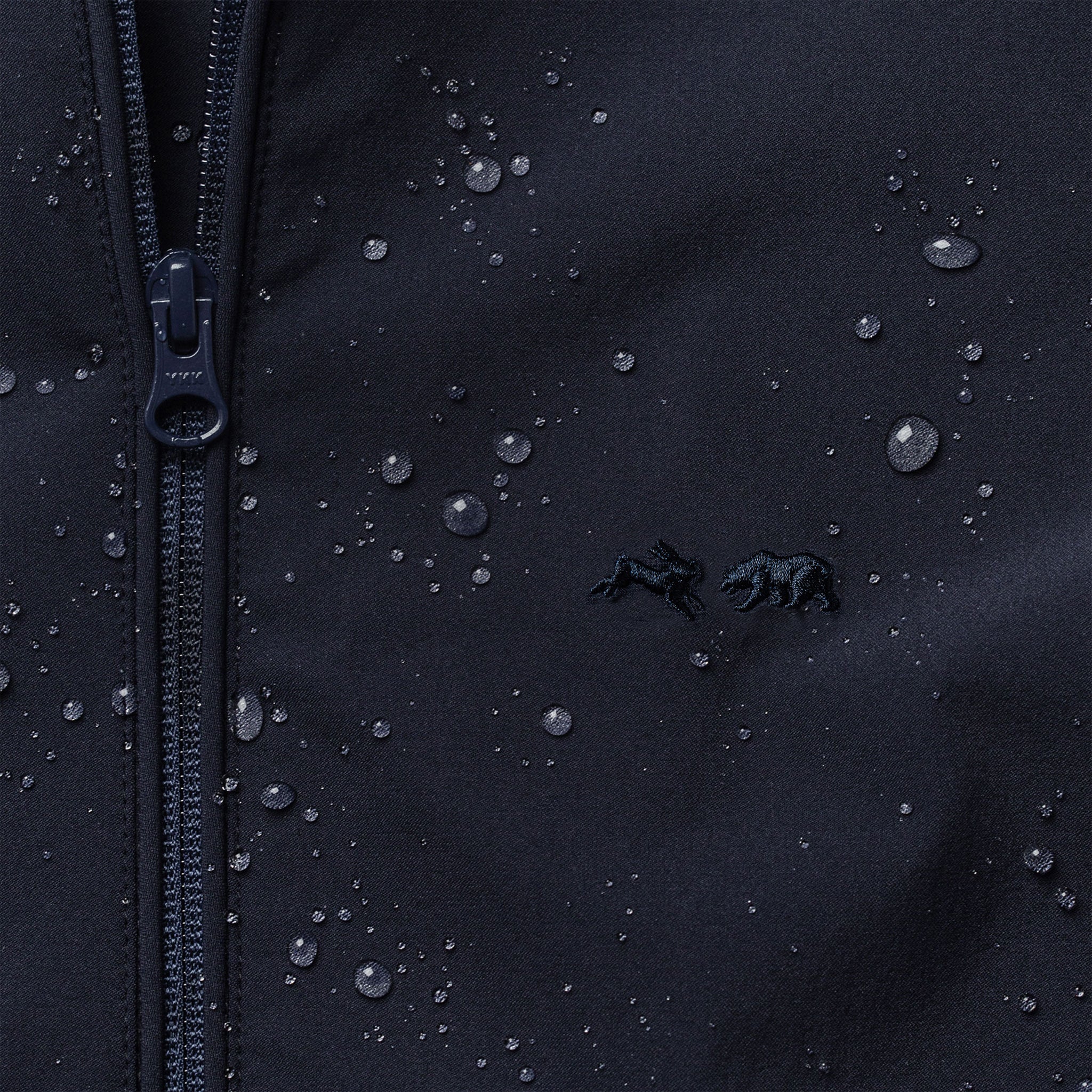 material shot of water beading on fabric, Outerwear by Taylor Stitch