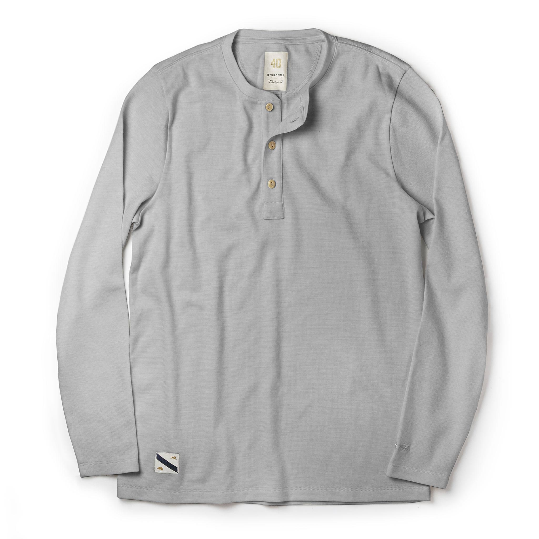 flatlay of The Shoreline Henley in High Rise, Knits by Taylor Stitch