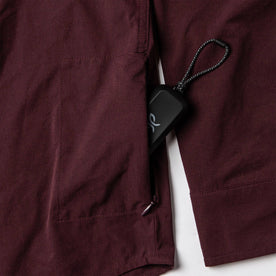 material shot of zipper pouch