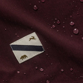 material shot of water beading on fabric