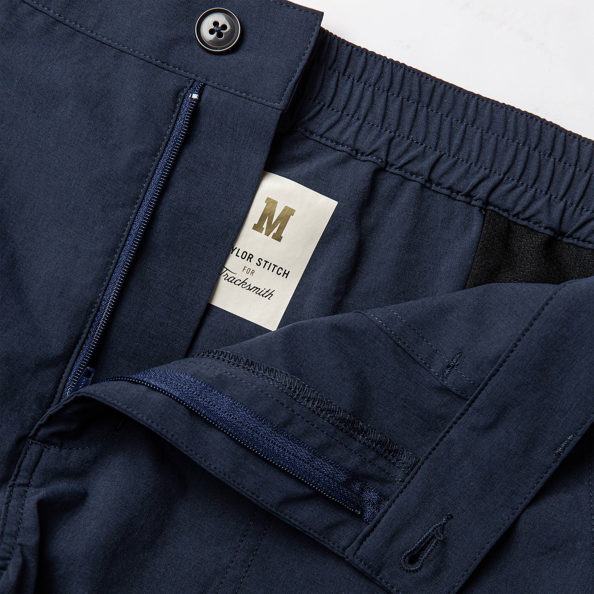 material shot of zipper, Shorts by Taylor Stitch