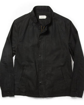 The Bomber Jacket in Black Dry Wax: Featured Image, Outerwear by Taylor Stitch