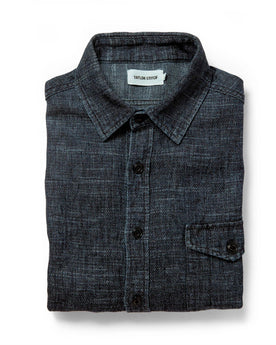 The Cash Shirt in Indigo Hemp: Featured Image, Wovens by Taylor Stitch