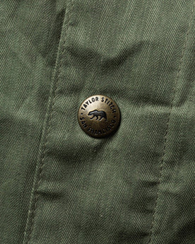 material shot of button, Outerwear by Taylor Stitch