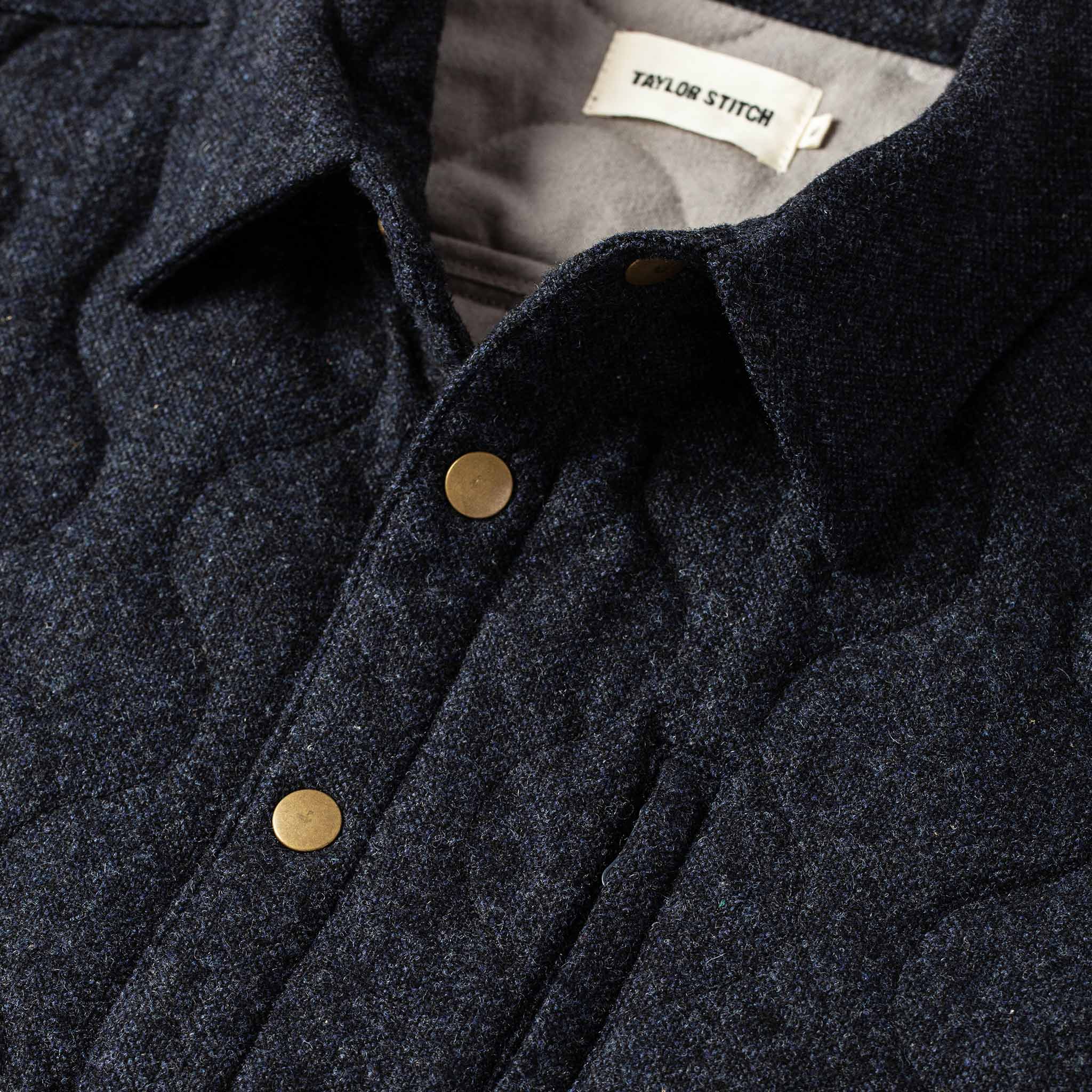 material shot of collar, Outerwear by Taylor Stitch