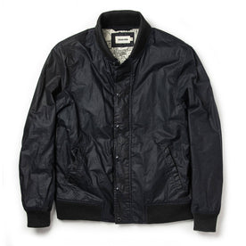 The Bomber Jacket in Waxed Navy - featured image