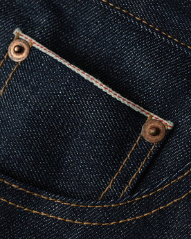 material shot of pocket detail, Denim by Taylor Stitch