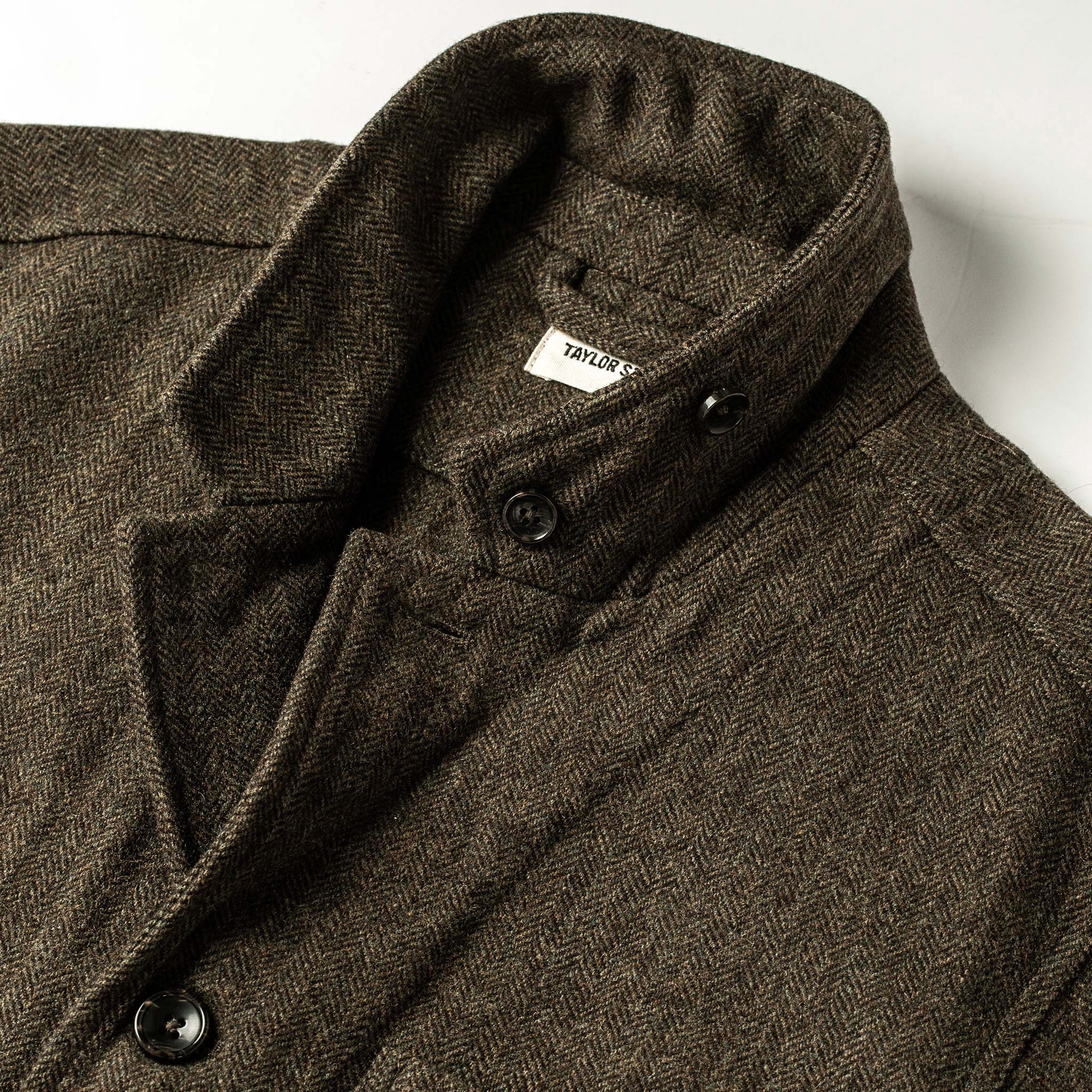 material shot of collar, Outerwear by Taylor Stitch