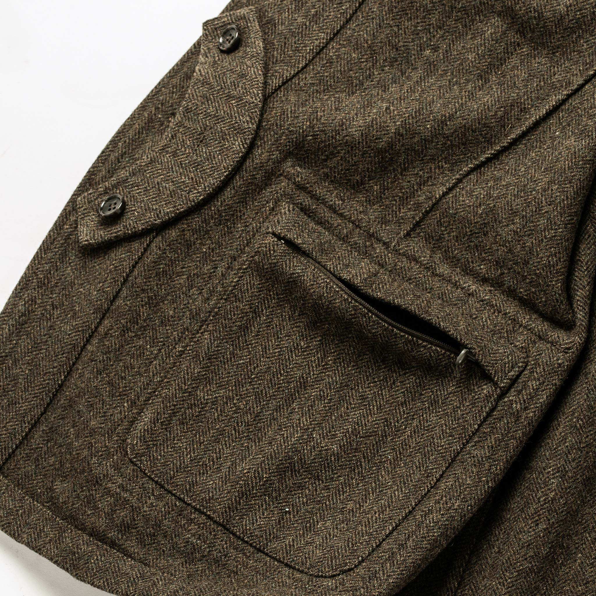 material shot of interior pocket, Outerwear by Taylor Stitch