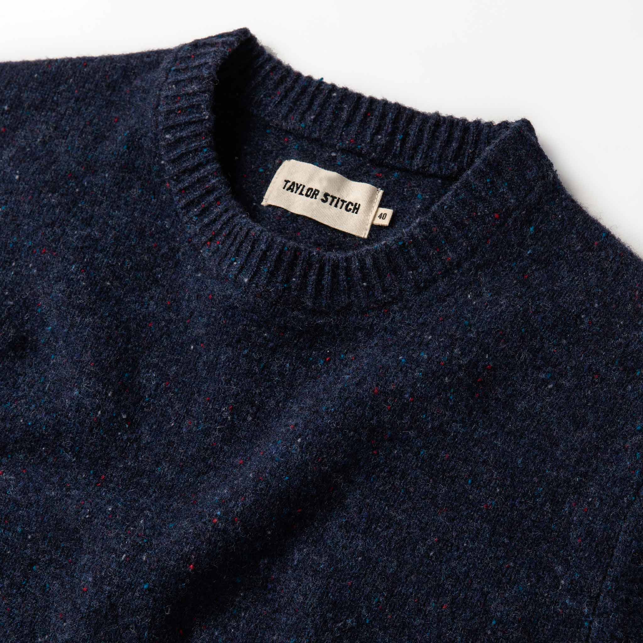 material shot of collar, Knits by Taylor Stitch