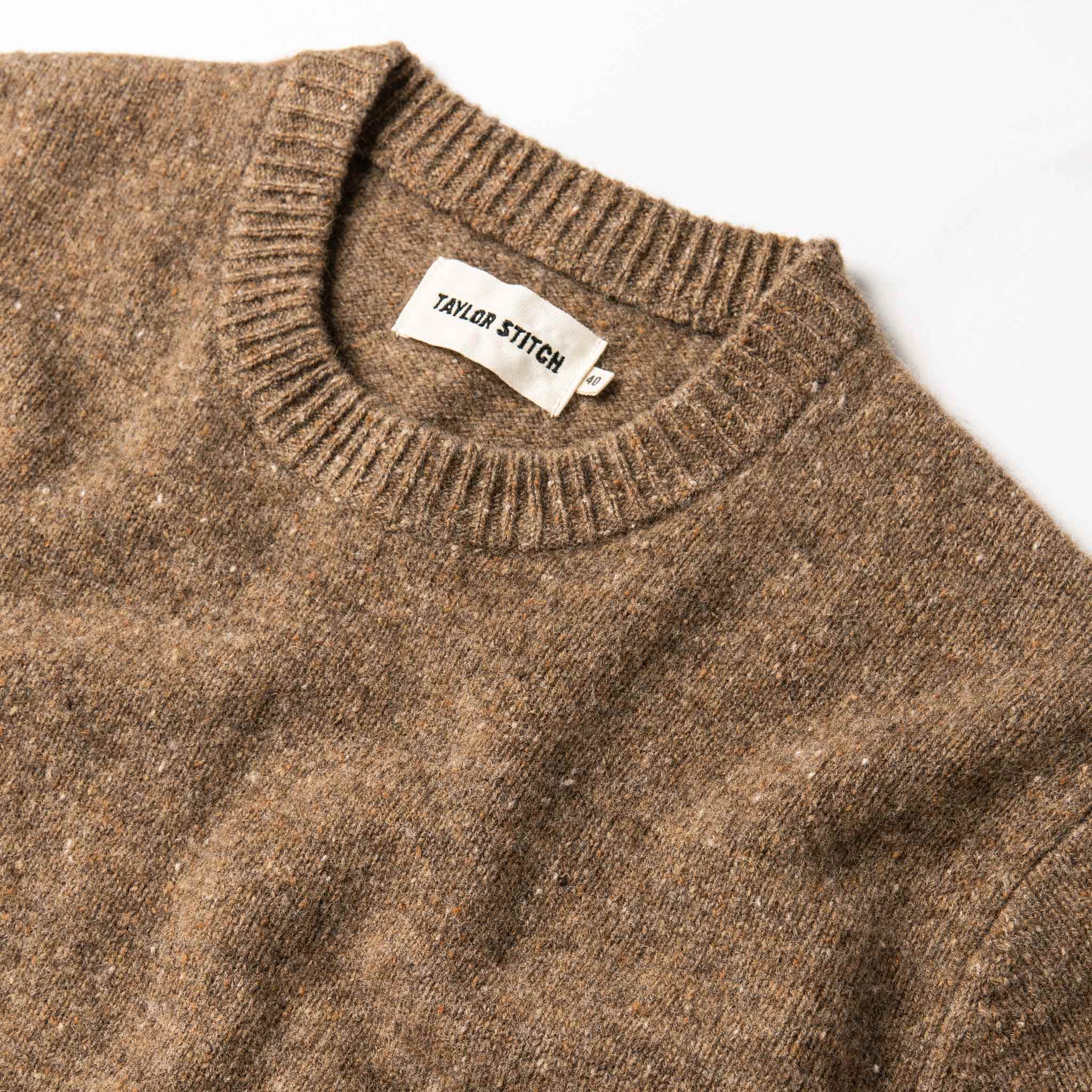 material shot of collar, Knits by Taylor Stitch