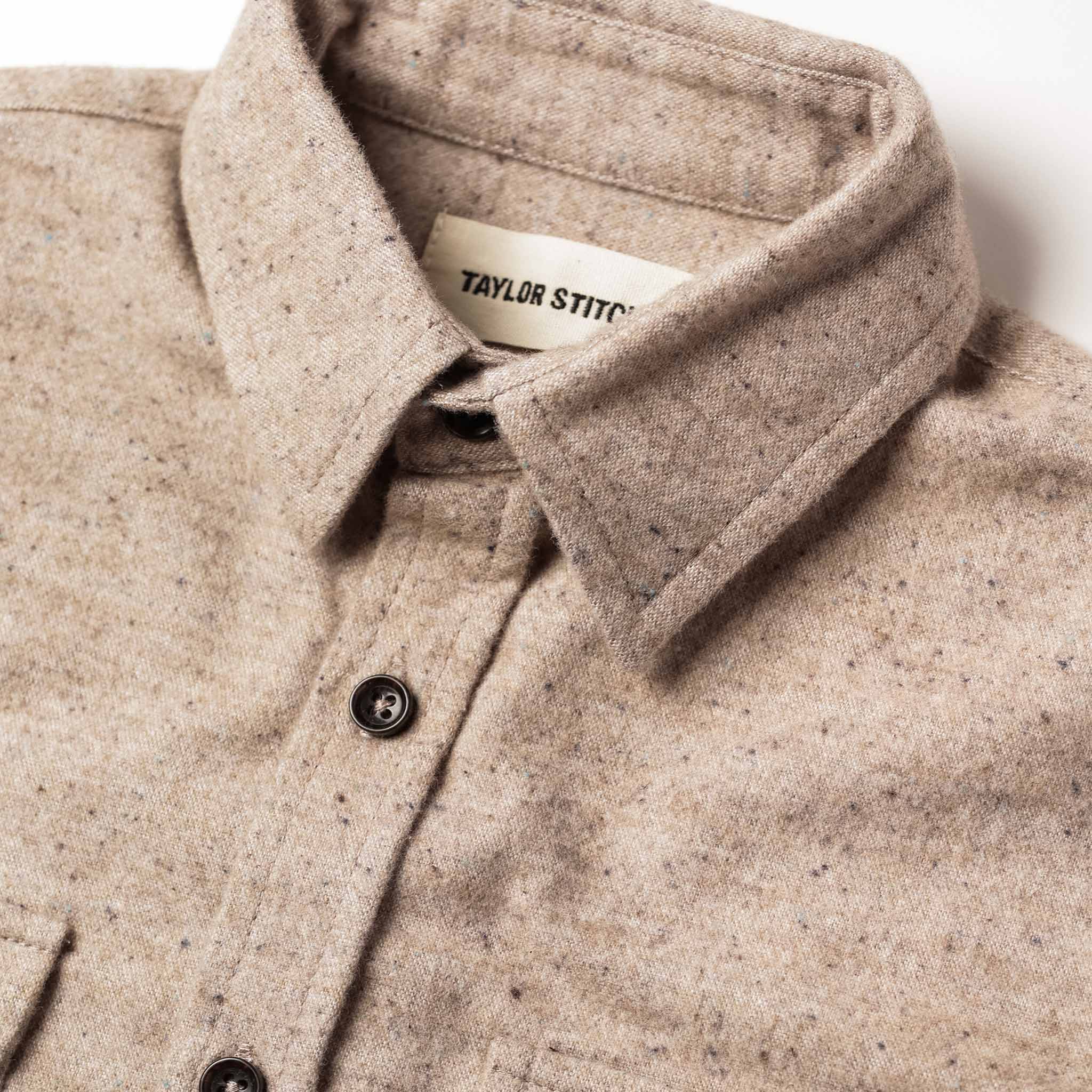 material shot of collar, Wovens by Taylor Stitch