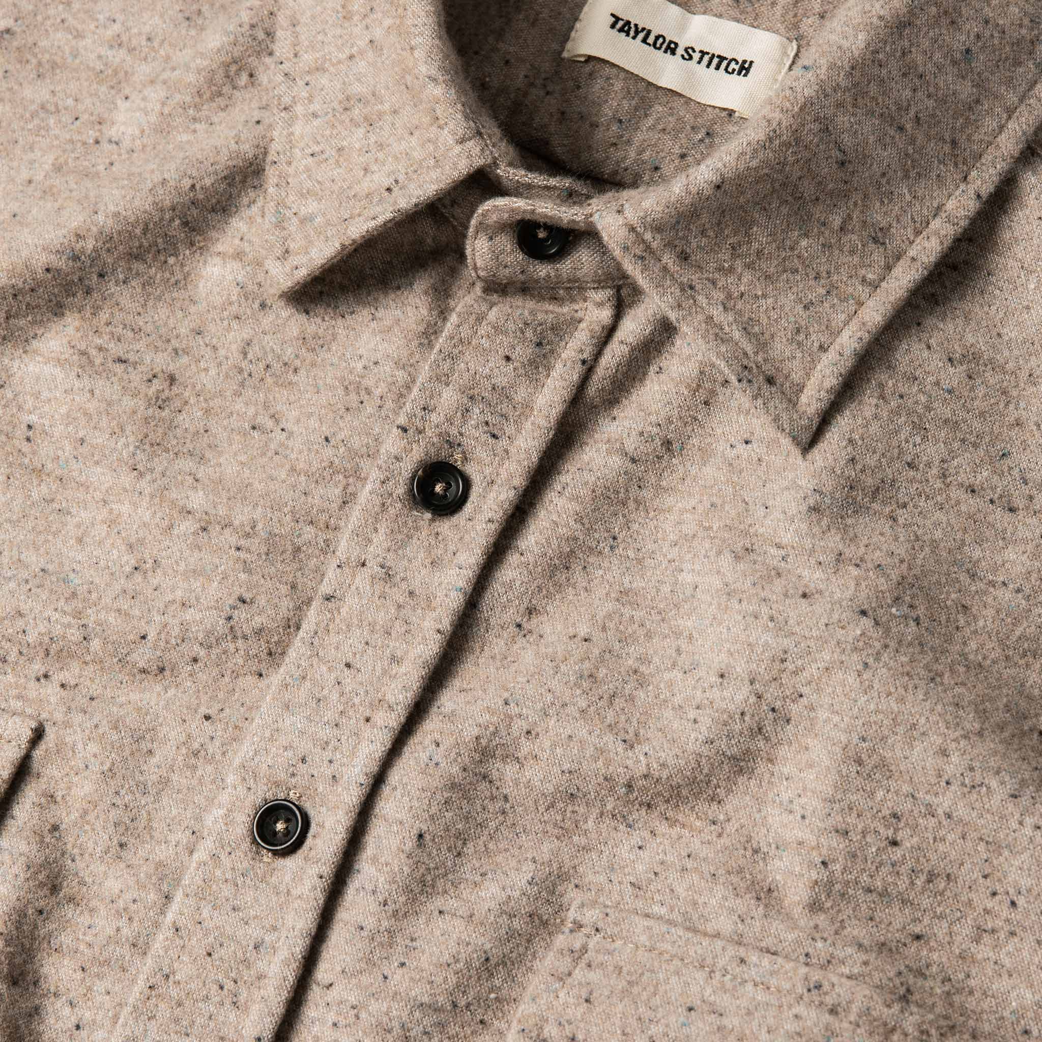 material shot of collar, Wovens by Taylor Stitch