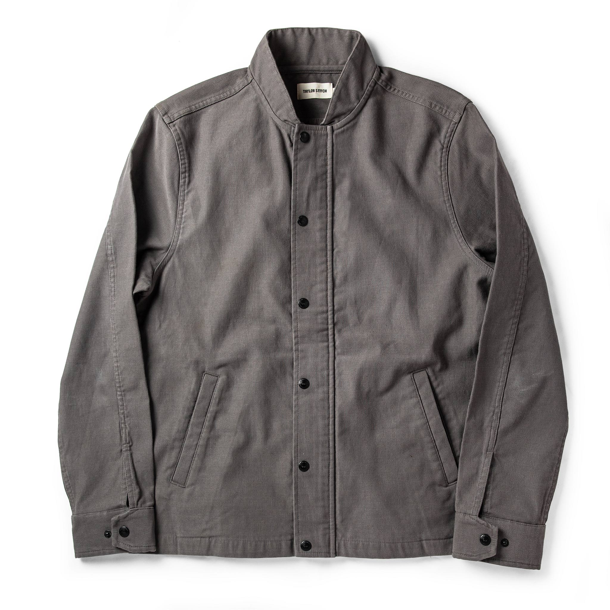 The Bomber Jacket in Charcoal Jungle Cloth: Featured Image, Outerwear by Taylor Stitch