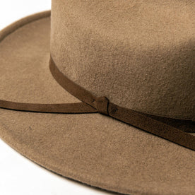 material shot of hat, detailing