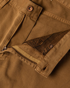 material shot of fly, Bottoms by Taylor Stitch