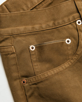 material shot of pocket detail, Bottoms by Taylor Stitch