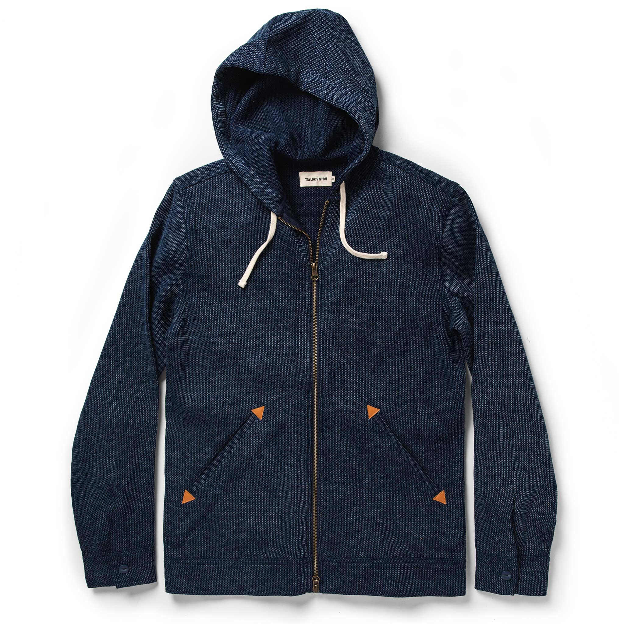 The Après Hoodie in Indigo Waffle: Featured Image, Knits by Taylor Stitch